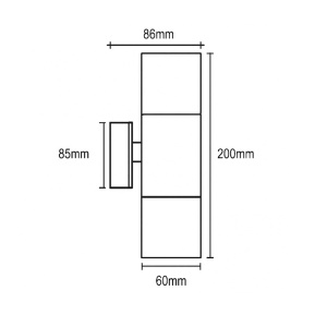 Zidna lampa 2xGU10 JM-4077 - Img 2