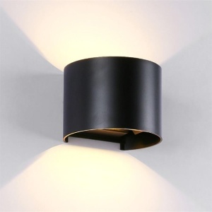 Zidna svetiljka LED 969 OKRU. 2X5W 4000K IP54 crna Elmark 969LED100R/BL