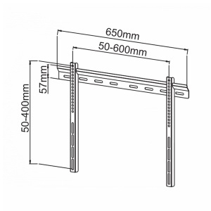 Zidni nosač za ekran VESA 75x75 do 600x400 PLB 114 B SBox 554 - Img 2