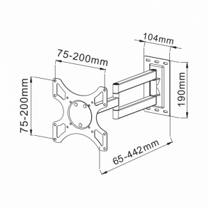 Zidni nosač za TV Full Motion LCD-2903 SBox 572 - Img 2