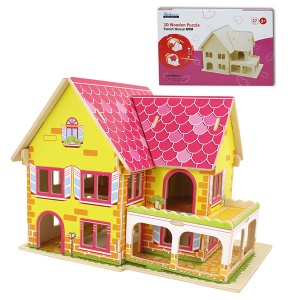 3D drvene puzzle kućica za lutke 64-723000