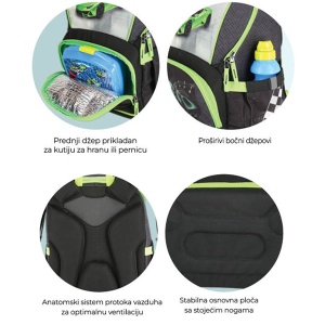 Anatomski ranac Spirit Air Light Game Over 29x15x40cm - Img 5