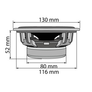 Auto zvučnici dvosistemski 130mm 2x75W Sal CX504 - Img 3
