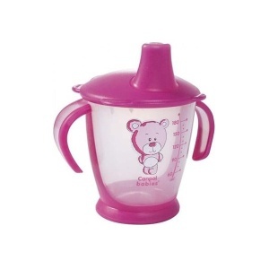 Baby Non Spil Šolja sa Ručkama Teddy Friend 180ml Canpol Babies 31/500-pink