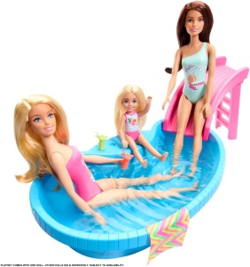 Barbie lutka na bazenu Letnji bazen set HRJ74