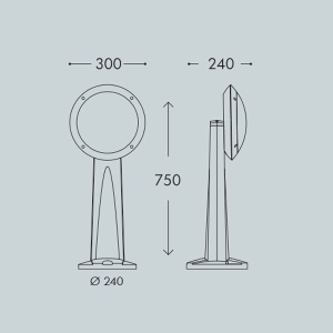 Baštenska lampa 1xE27 IP66 750mm Gabri Elmark 96GABRI/BL - Img 3