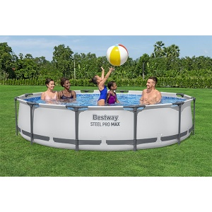 Bazen za decu sa čeličnim ramom i pumpom Bestway Max Pool 366x76cm 56416E - Img 2