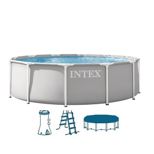Bazen za dvorište sa pumpom i prekrivačem 366x99cm Prism Frame Intex 26716NP/28031