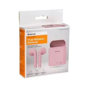 Bežične slušalice bubice TWE-46 roze Denver 30663 - Img 3