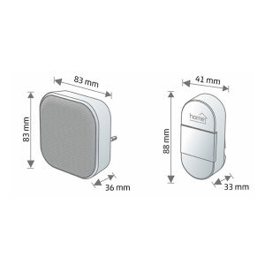 Bežično kućno zvono sa kinetičkim tasterom 230V Home DBK1401AC - Img 2