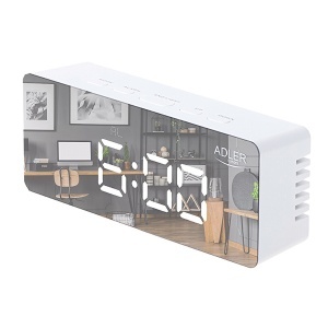Budilnik usb beli Adler AD1189W