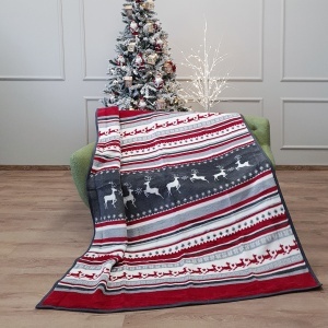 Ćebe Acrylic Plus Christmas 150x200 Raindeer Grey 020946