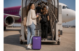 Čvrsti kofer sa točkićima Enova Capri ABS 31x40x20cm ljubičasta - Img 7