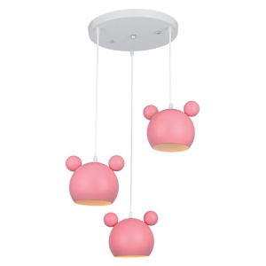 Dečiji luster Mickey 3xE14 Pink 955MICKEY3P