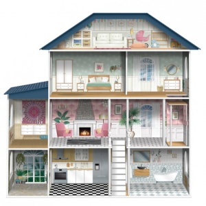 Drvena kućica za Barbi lutke Premium 130,3x36x134,5cm Barbie 330162 - Img 3