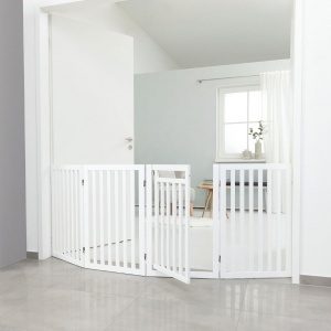 Drvena pregrada za vrata za ljubimce 60-160x81cm Trixie 39363 - Img 4