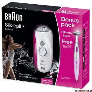 Epilator BRAUN 7681 wet & dry + bikini styler fg 1100 promo 504534