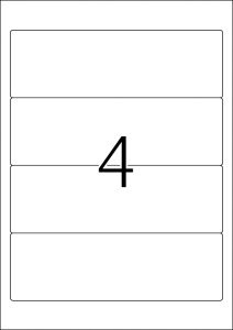 Etikete 192x61, za široki registrator A4/4 1/25 - Img 3