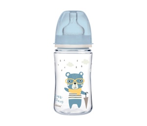 Flašica 240ml Široki Vrat PP Antikolik 3m+ plava Canpol Babies Bonjour Paris 35/232_blu
