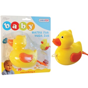 Igračke za bebe U24365 Patkica za vodu na potez