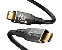 Kabl E-Green USB4 V2.0 tip C Thunderbolt 5 M/M 2m crni 240W 80Gbps