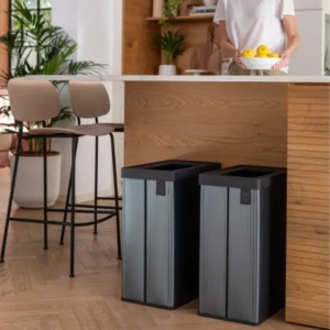 Kanta za otpatke 54l sa dostrukom pregradom biserno siva Verto Curver CU 00395-Y8 - Img 3