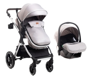 Kolica Za Bebe set sa auto sedištem siva BBO Dory X1SGREY