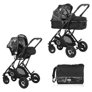 Kolica za bebe set Sena Black Marble Lorelli 10021612183