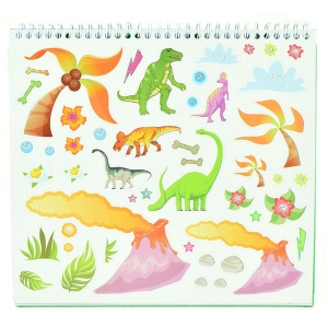 Kreativni set crtanje sa stikerima Dinosaurusi 53681 - Img 3