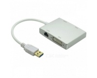 Kućište za disk Adapter-konvertor USB 3.0 na HDMI + VGA+DVI + RJ45 Fast Asia OST04363