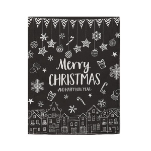 Kuhinjska krpa Merry Christmas 50x70cm pamuk crna