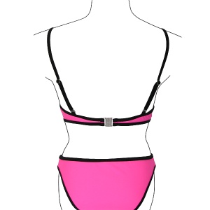 Kupaći kostim dvodelni roze crni 16110 - Img 2