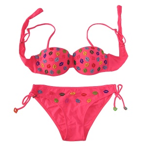 Kupaći kostim dvodelni tamno roze 8062