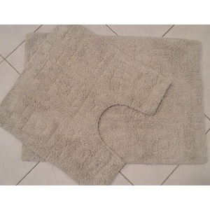 Kupatilski set 2u1 Quadro 50x70 i 50x50 siva 007-2 - Img 2