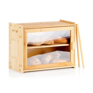 Kutija za hleb 2 nivoa bambus 40x20x31cm Vilde 229197