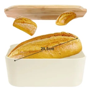 Kutija za hleb 33 x 18,5 x 12 cm bež Vilde 259303 - Img 2