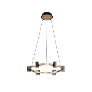 Led luster 48W 3000K crna zlatna Axel Elmark 955AXEL3048 - Img 2