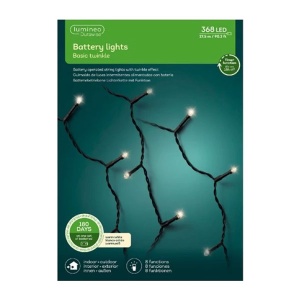 Led novogodišnje lampice baterija 8 funkcija topla bela 27,5 m Lumineo 497261