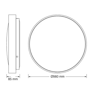 LED plafonjera 60W 4000K IP20 crna Osram 4099854651571E - Img 2