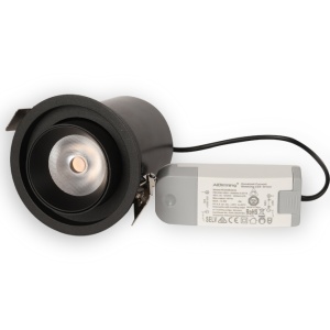 LED plafonska svetiljka JM-4601 ugradna 12W 3000K 24° Dim. crna 200332