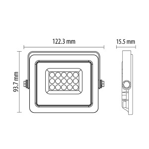 LED reflektor 10W Prosto LRFK02W-10/WH - Img 2