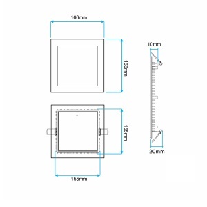 LED ugradna panel lampa 12W dnevno svetlo M12UK/W - Img 2