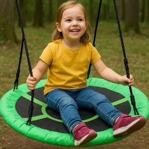Ljuljaška gnezdo 100 cm sa podesivom visinom zelena Lemon LM-B022