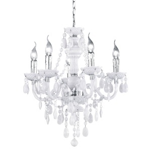 Luster Chrome White 5Xe14 R1107-01 Trio Lighting 170220621