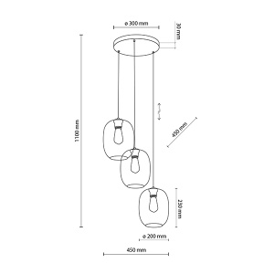 Luster Elio 3xE27 TK Lighting 5973 - Img 4