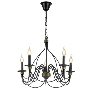 Luster Mariel 5xE14 D60XH46 siva/zlatna Elmark 955MARIEL5/GR-G