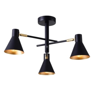 Luster Mat Crni 3x40W E14 Less 15015