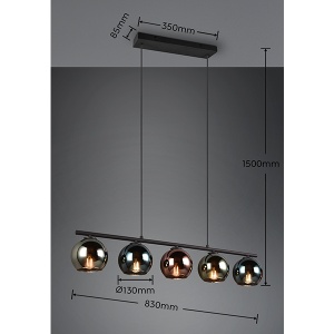Luster Sheldon 5xE14 Trio Lighting R31305017 - Img 4
