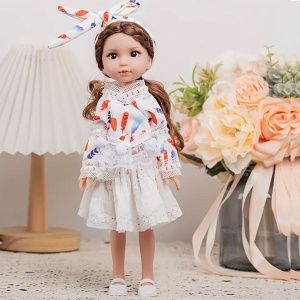 Lutka brineta sa rajfom 35 cm Sennby Baby 374580 - Img 2