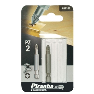 Nastavak bit Black + Decker Piranha X61181 PZ2 50mm 2 kom
